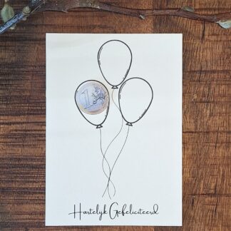 Cadeaukaart hartelijk gefeliciteerd
