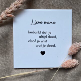 Tegeltje: Alsof je wist wat je deed